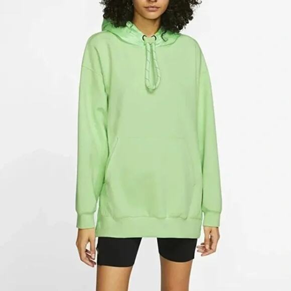 Nike Sportswear City Ready Long Sleeve Sweatshirt Pullover Hoodie Green Medium - Picture 1 of 10
